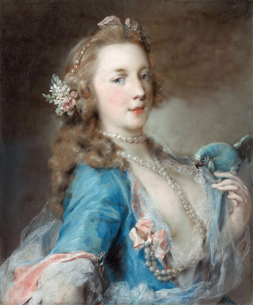 A Young Lady with a Parrot c 1730