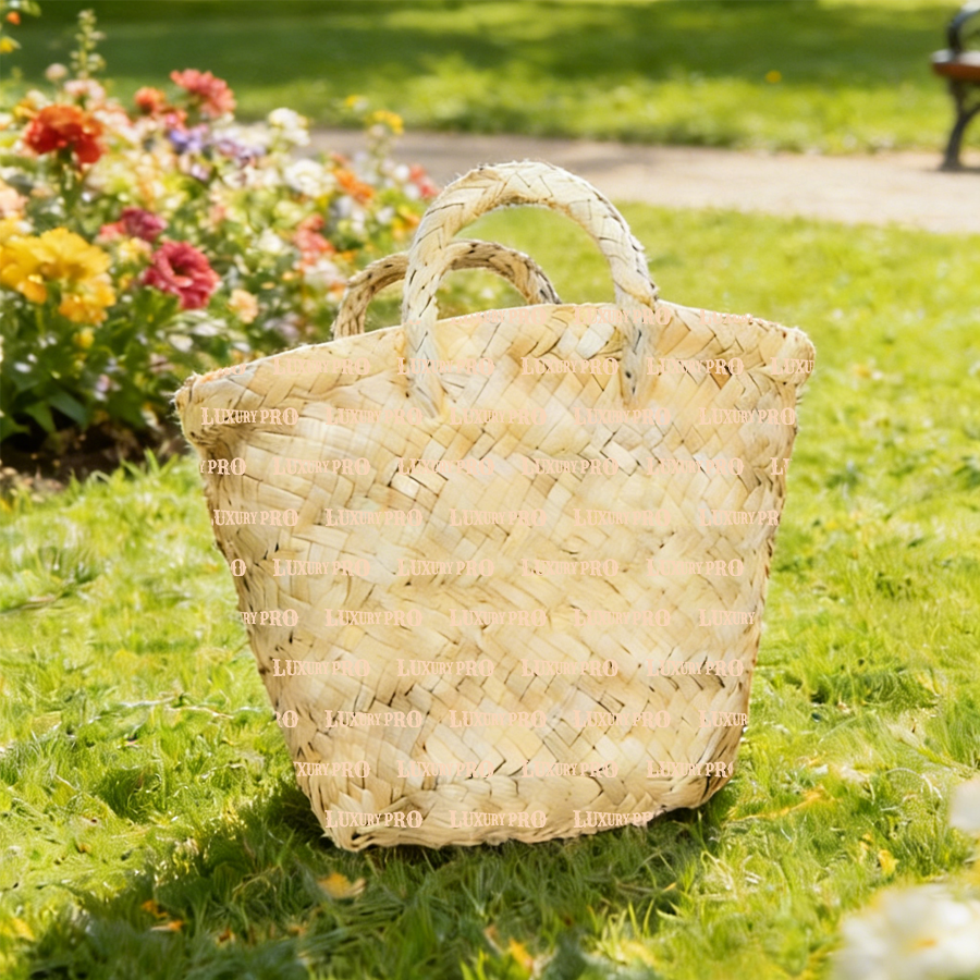 Hand-Embroidered Straw Bag - GS-600