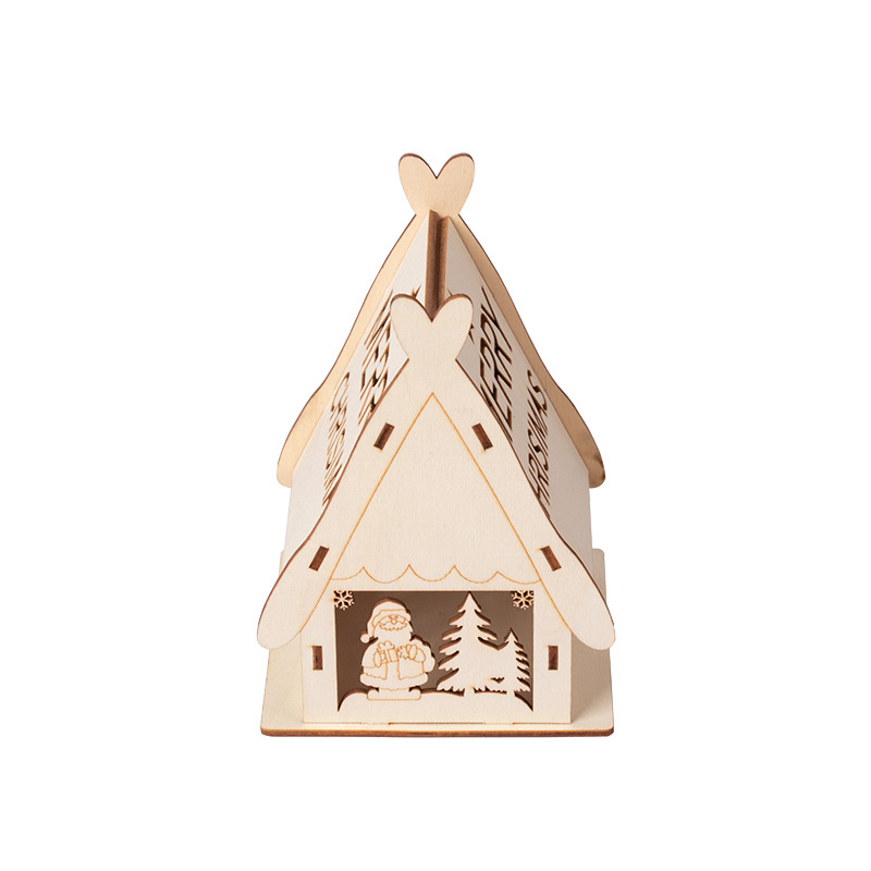 DIY wooden house, Christmas decoration to assemble