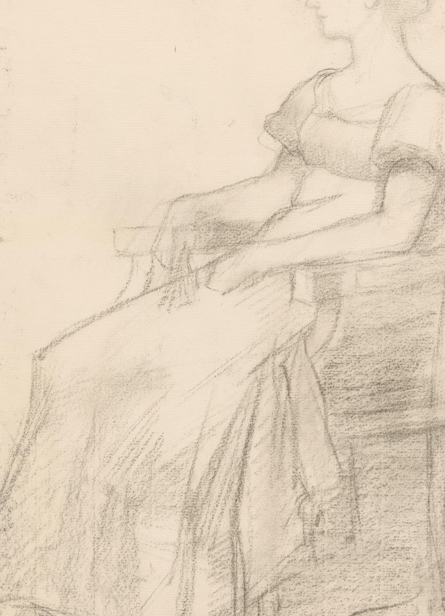 Portret en een vrouw zittend op een stoel 1848   1927