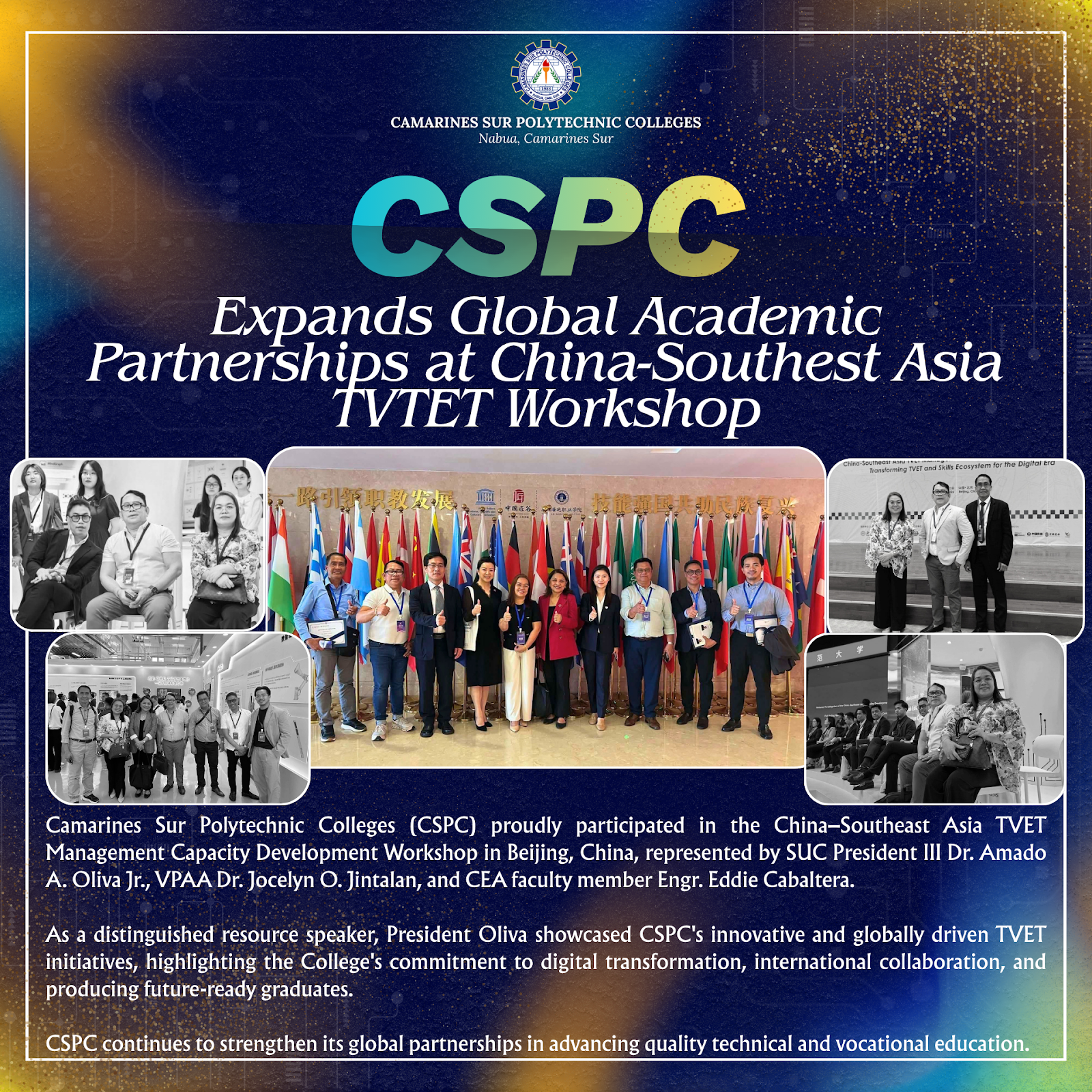 𝗖𝗦𝗣𝗖 𝗘𝘅𝗽𝗮𝗻𝗱𝘀 𝗚𝗹𝗼𝗯𝗮𝗹 𝗔𝗰𝗮𝗱𝗲𝗺𝗶𝗰 𝗣𝗮𝗿𝘁𝗻𝗲𝗿𝘀𝗵𝗶𝗽𝘀 𝗮𝘁 𝗖𝗵𝗶𝗻𝗮–𝗦𝗼𝘂𝘁𝗵𝗲𝗮𝘀𝘁 𝗔𝘀𝗶𝗮 𝗧𝗩𝗘𝗧 𝗪𝗼𝗿𝗸𝘀𝗵𝗼𝗽