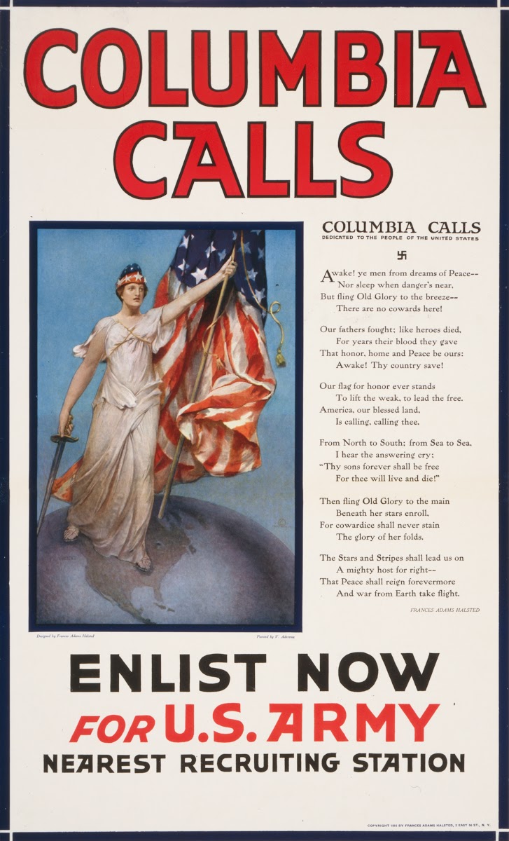 Columbia CallsEnlist Now For US Army 1916