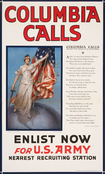 Columbia CallsEnlist Now For US Army 1916