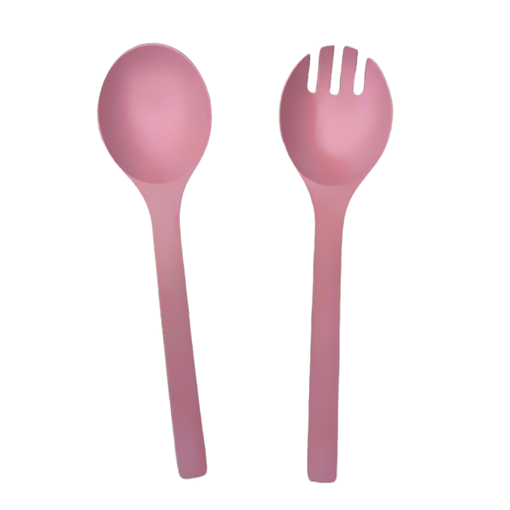 Utensilios de servicio de plástico Link Life™ color rosa, 2 piezas