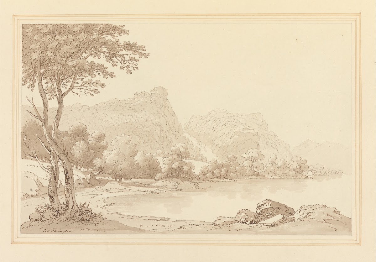 Lodore Rocks falls cottage distant