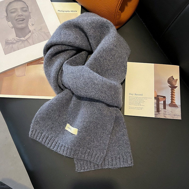 Narrow knitted scarf made from 100% Australian sheep wool