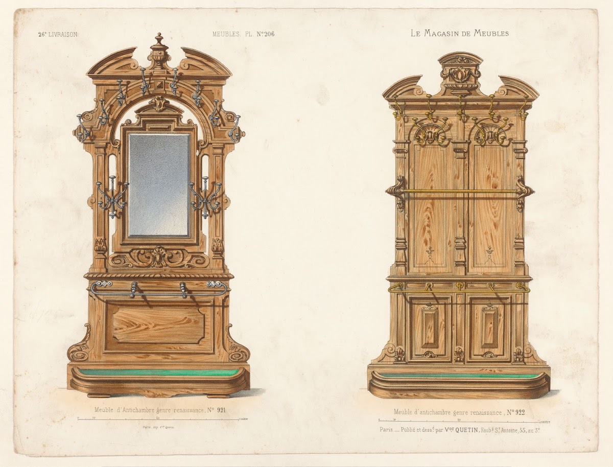 Meuble dAntichambre genre renaissance 1832   1904