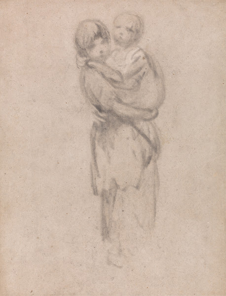 A Young Girl Holding a Child ca 1780