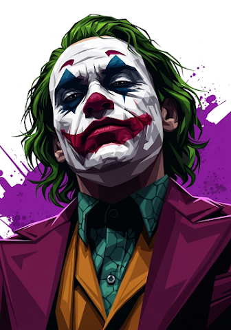 Joker Purple Low Poly