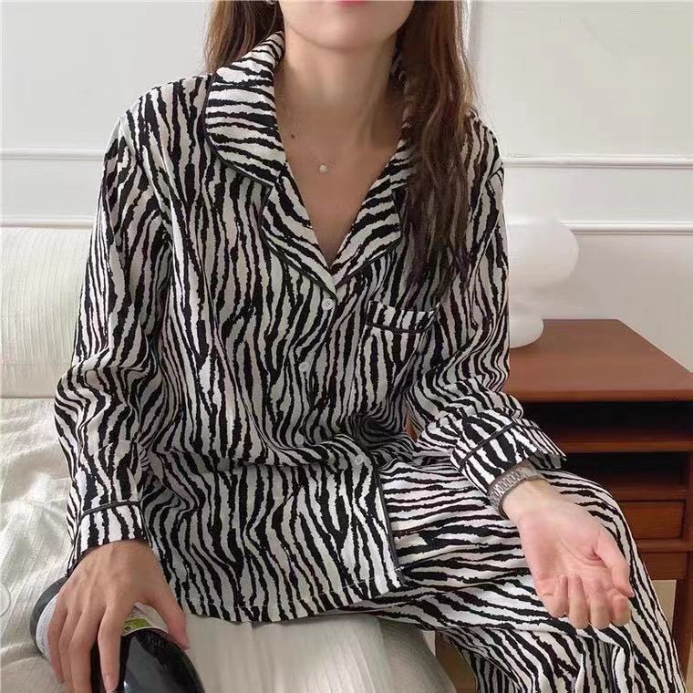 Women's pajama set, checkered, long