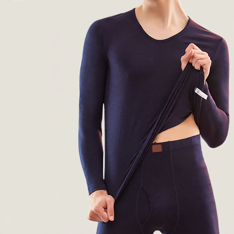 Thermal underwear set, modal, round neck
