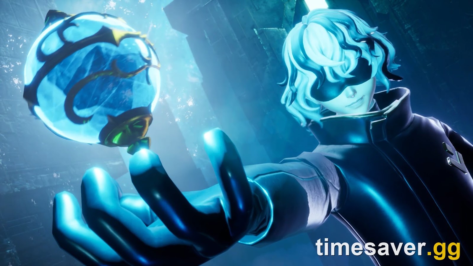 A player wielding a glowing Pal Sphere to capture a Pal in Palworld