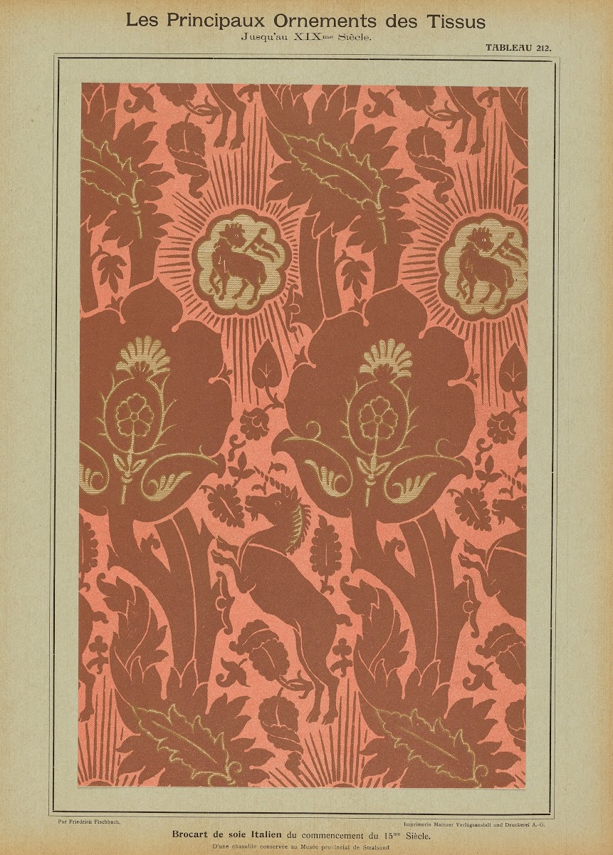 Les principaux ornaments des tissus jusquau XIXme siecle Pl50 1902