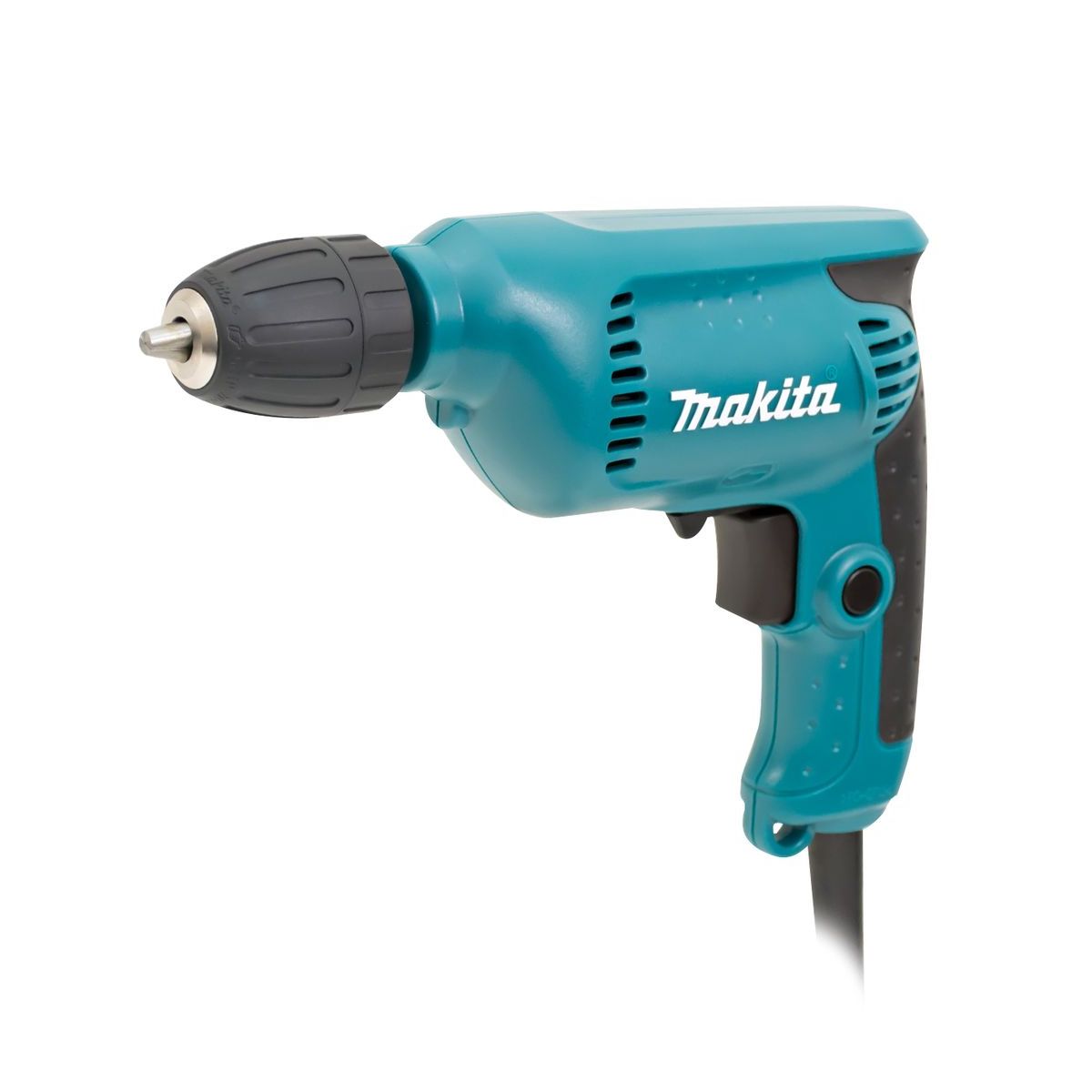 MAKITA สว่านไฟฟ้า ขนาด 3/8 นิ้ว กำลังไฟ 450 วัตต์ รุ่น 6413 ความเร็วรอบตัวเปล่าสูงสุด 0-3,400 รอบ/นาที มีฉนวนสองชั้น ปรับซ้ายขวาได้ หัวสว่านแบบสวมเร็ว (มากีต้า)