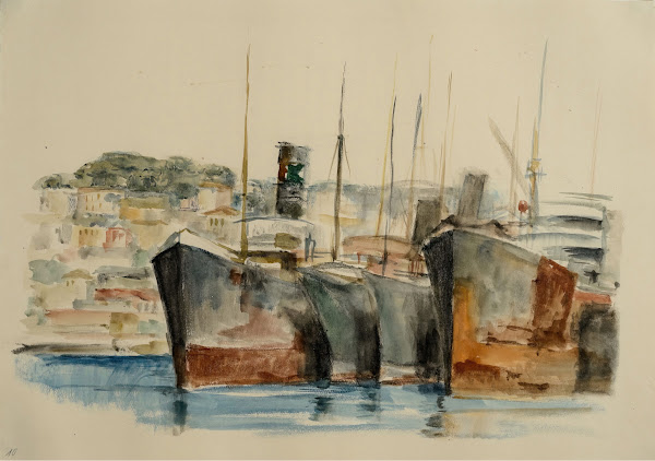 Hochseeschlepper Im Hafen 1926