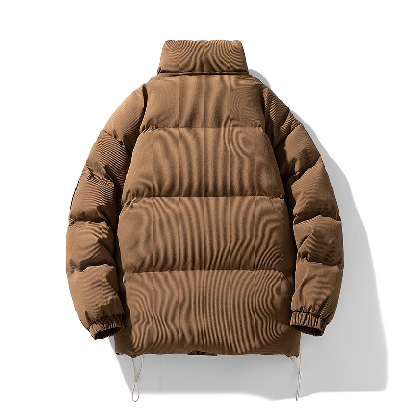 Insulated men's winter jacket with stand-up collar, large sizes