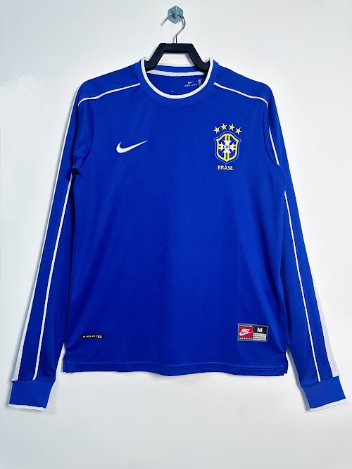 Camiseta de visitante de Brasil de 1998 de manga larga.jpeg