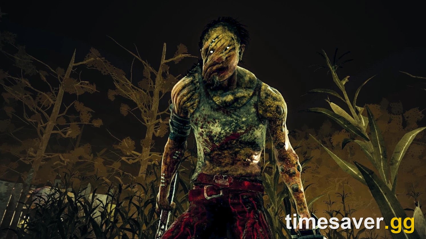 Promotional Dead by Daylight render of The Hillbilly in the fog