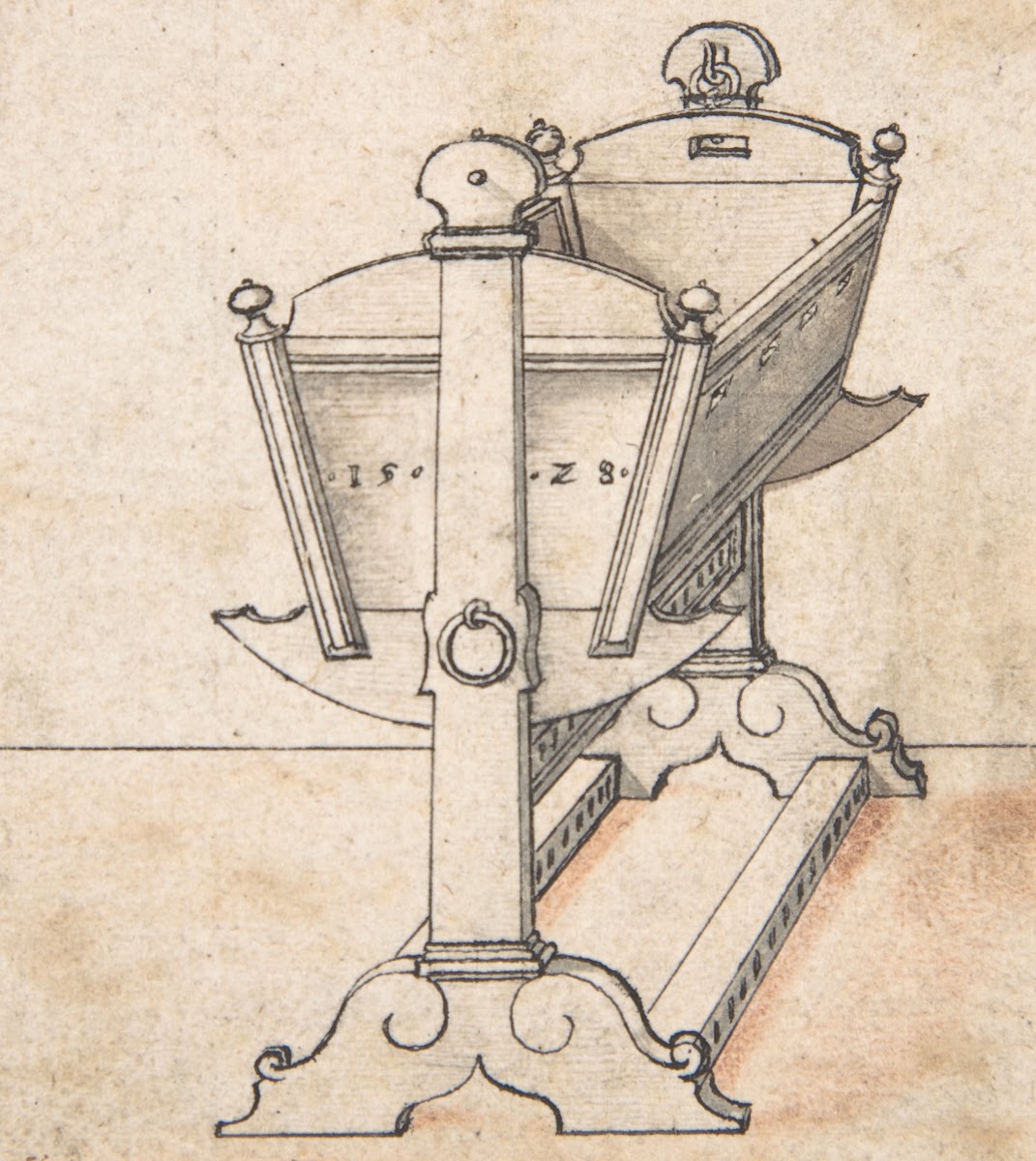 Perspectival Drawing of a Cradle 15001546