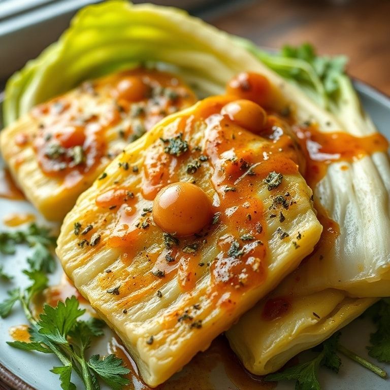 Easy Roasted Garlic Cabbage Steaks for Healthy Dinner – Quick, Homemade Vegetable Delight finished