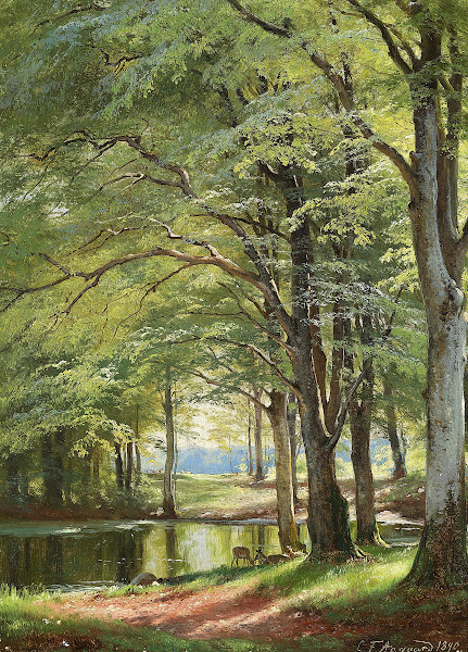 Åløb gennem skoven 1890