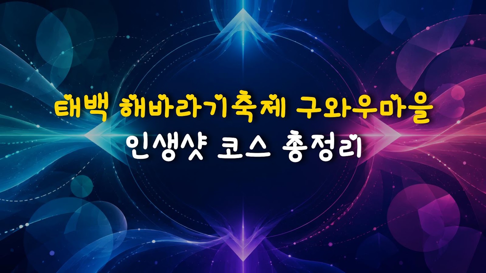 태백 해바라기축제 구와우마을 인생샷 코스 총정리