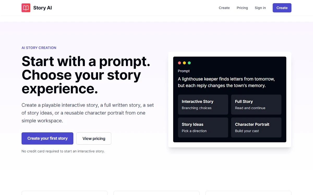 Captura de storyai.cc