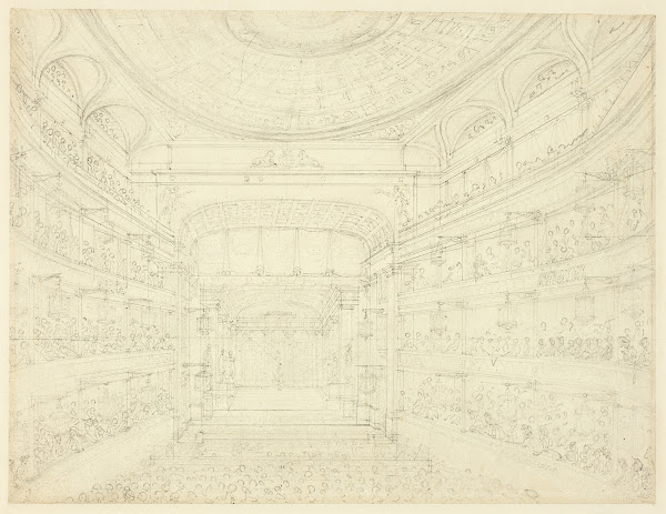 Study for New Covent Garden Theater from Microcosm of London c 1810