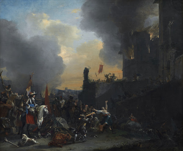 Soldiers Looting and Burning a Convent 1641   1678