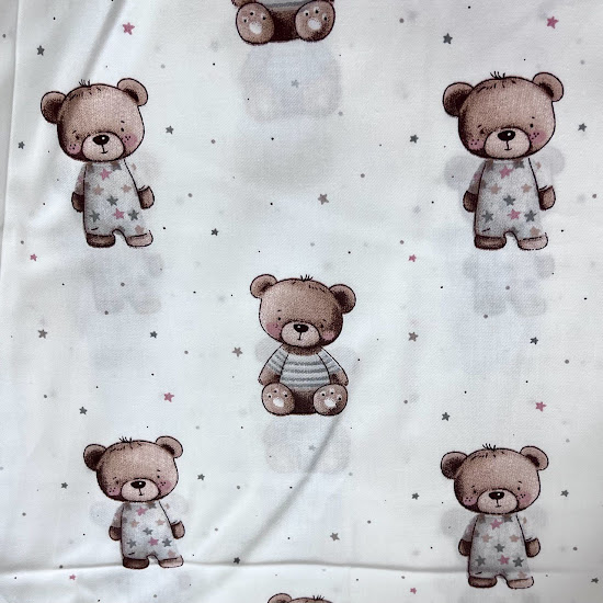 Дитяча змінна постіль 4 ел Twins Satin Limited Nighty Bears бежевий світлий