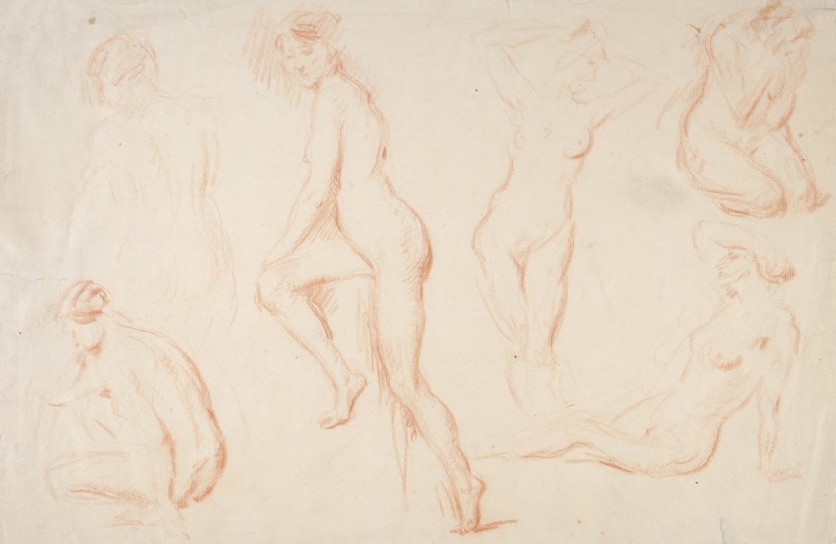 Six Studies of a Female Nude 19th century