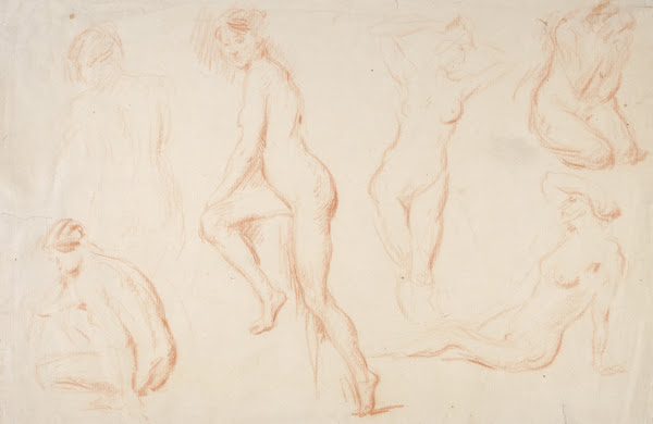 Six Studies of a Female Nude 19th century