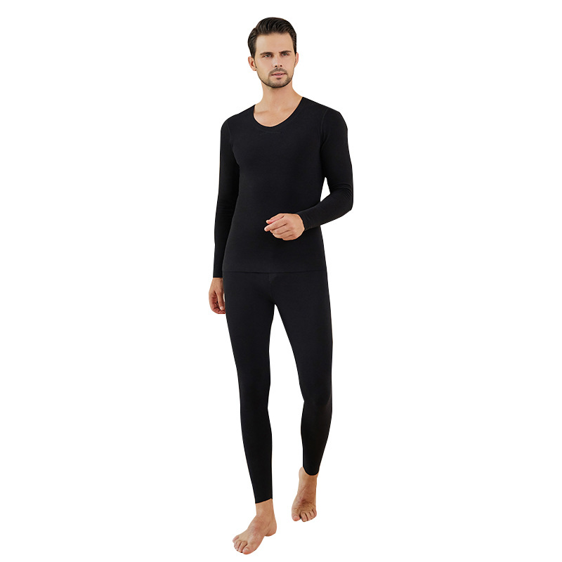 Seamless thermal underwear set for men, self-warming