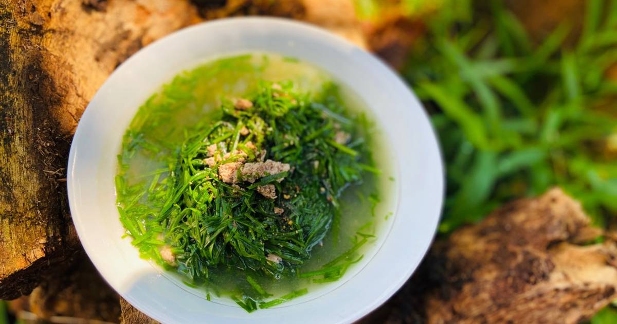 Canh hẹ thịt bằm