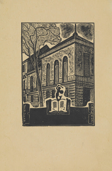 Drzeworyt okolicznościowy widok Arsenału w Warszawie 1938