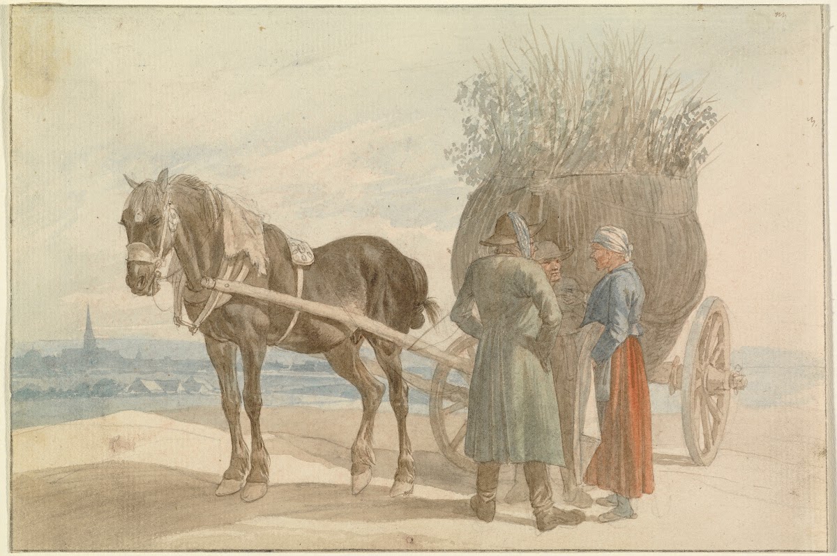 Austrian Peasants with a Horse and Cart with a View of Vienna in the Distance 18