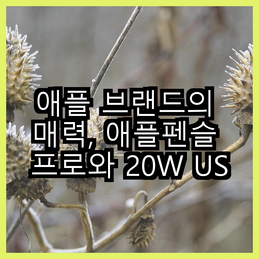 애플 브랜드의 매력, 애플펜슬 프로와 20W USB-C 어댑터의 결정적 차이점은? 썸네일