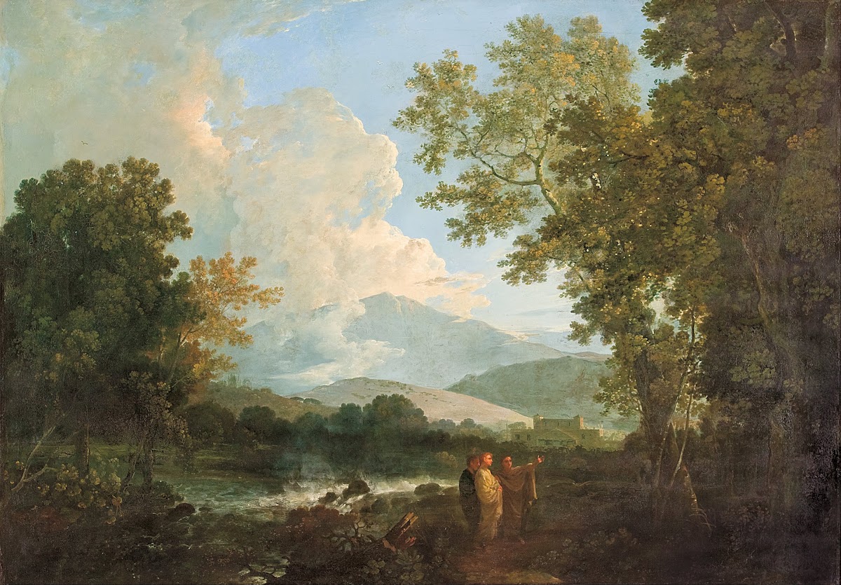 Cicero with his friend Atticus and brother Quintus at his villa at Arpinum circa