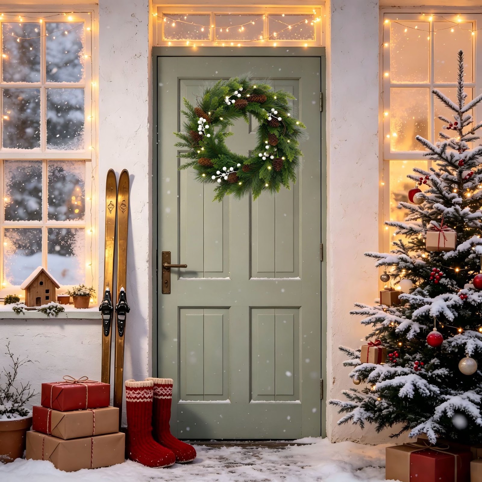 Christmas wreath made of PVC pine needles, 50 cm or 60 cm