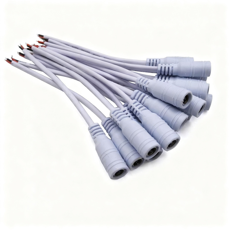 DC power connection cable with 5.5×2.1 mm connector
