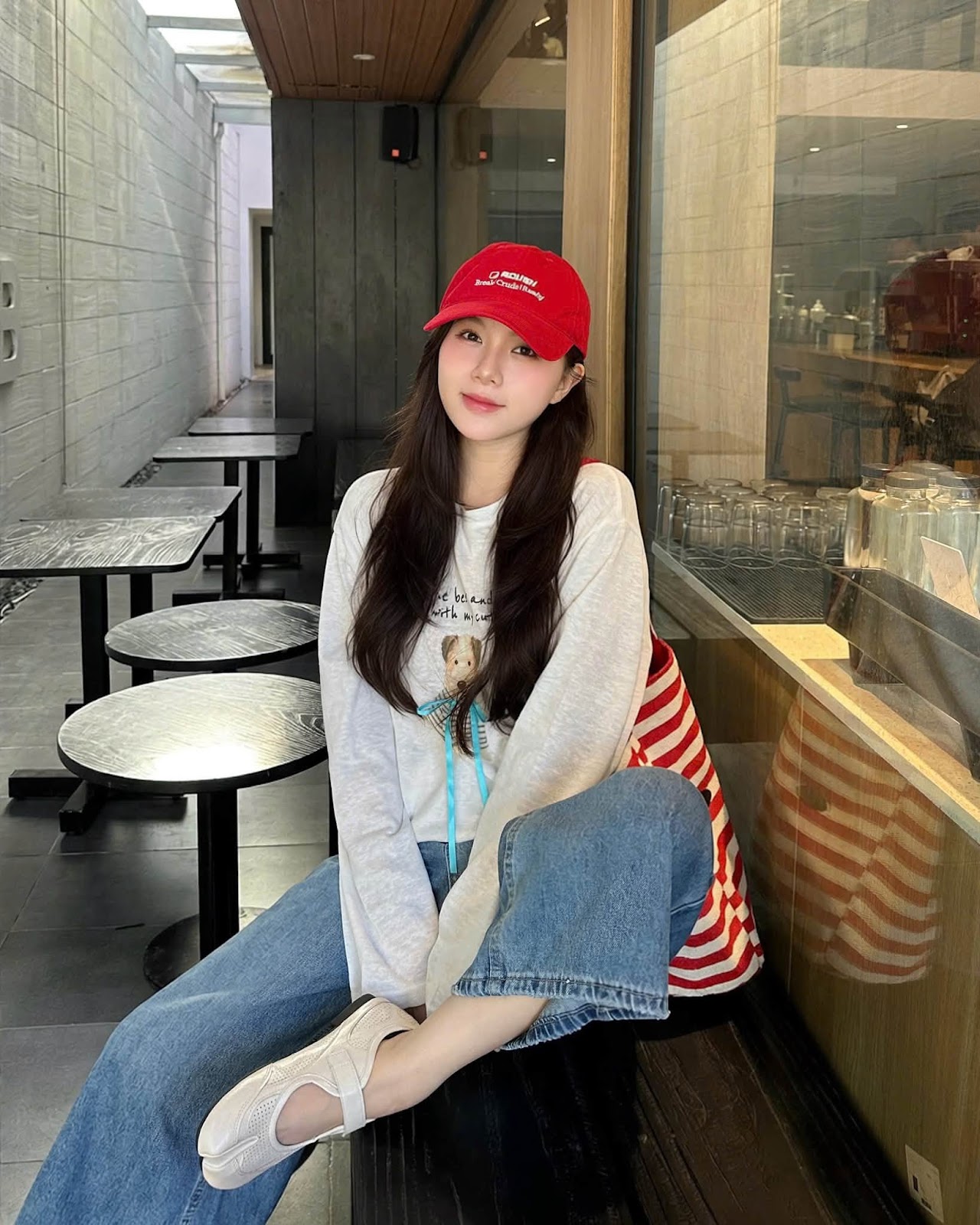 Áo thun dài tayin hình chú chó đính nơXONXEN SHOP 921 – Image 9