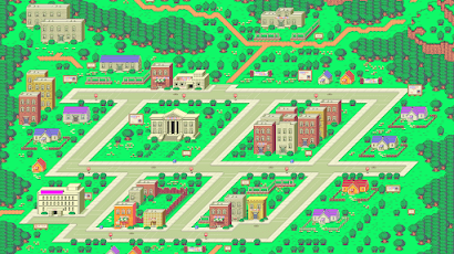 Pixel Art, Pixels, Artwork, Earthbound, Town 4K Wallpaper Background