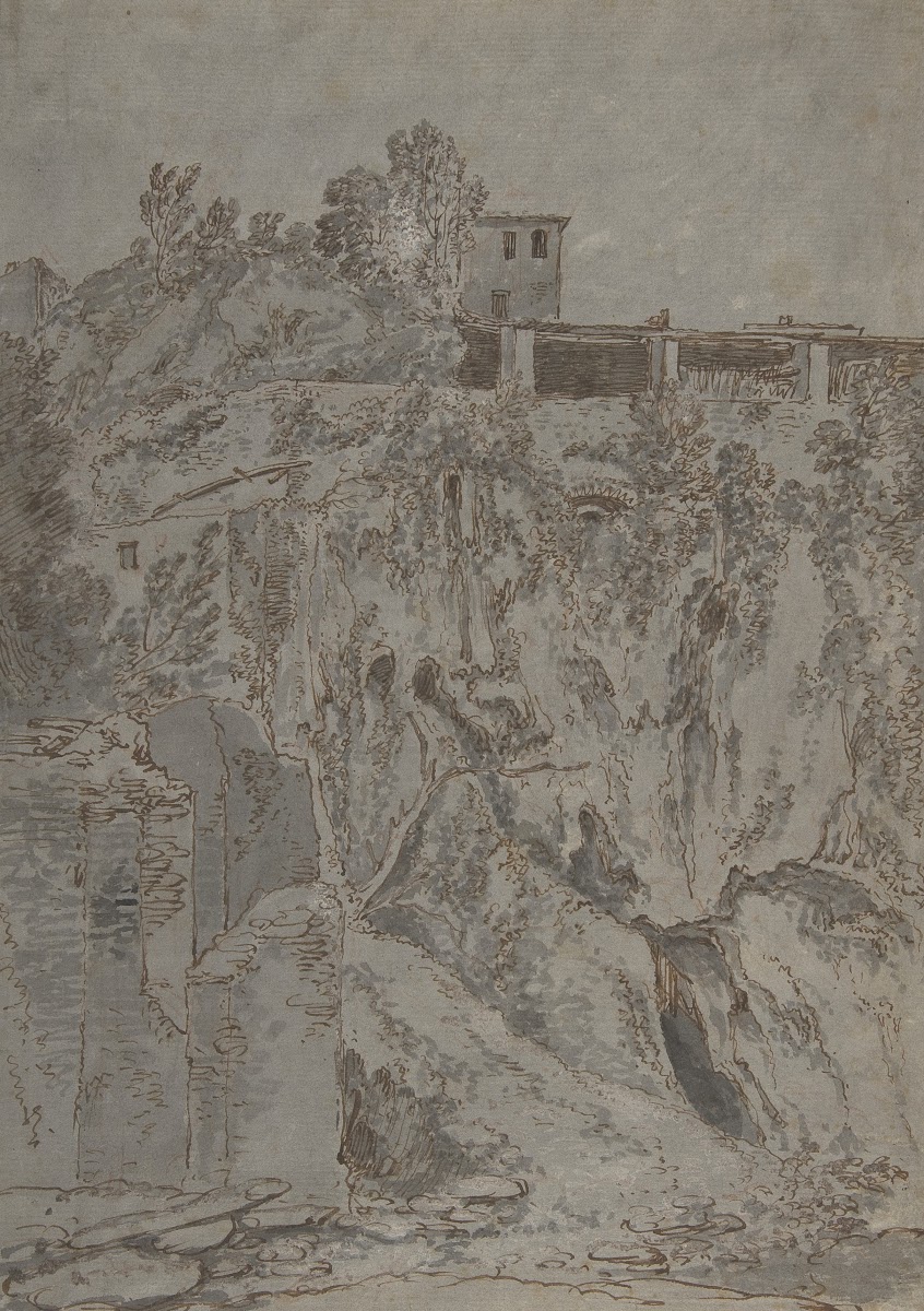 Italianate Buildings On A Hill At Tivoli 17th Century