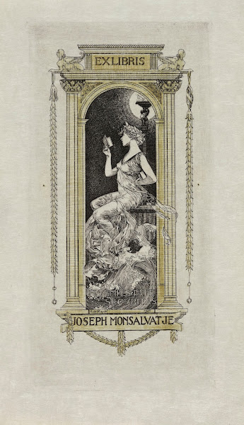 Bookplate of Joseph Monsalvatje In tempestate securitas 1905
