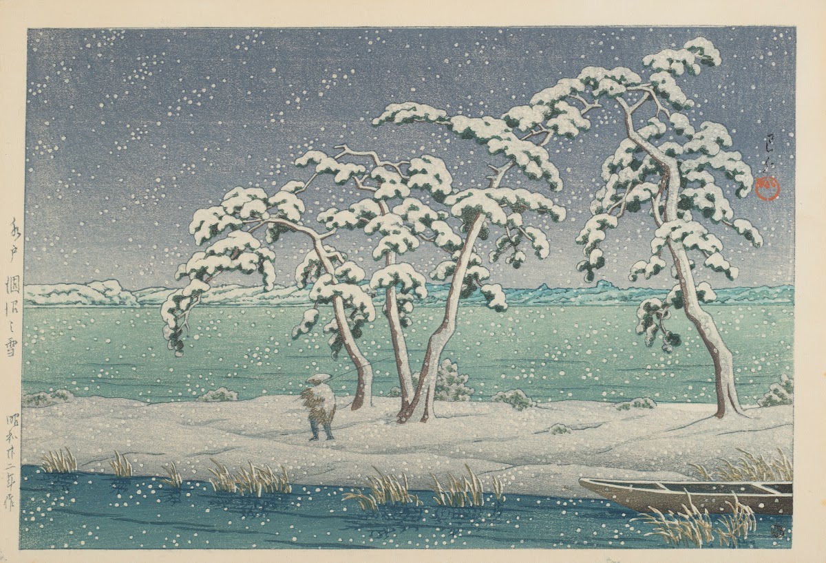Mito Hinuma no yuki Snow at Hinuma Swamp in Mito 1947