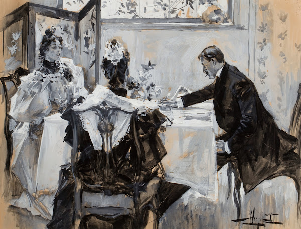 Man and Woman Dining 1894