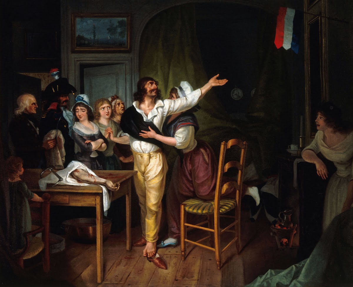 Dévouement À La Patrie Dun Homme Quon Vient Damputer Dun Bras 1793