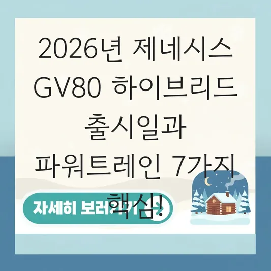 제네시스 GV80 하이브리드 출시일 및 파워트레인 정보 대표 이미지
