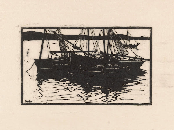 Afgemeerde schepen in Concarneau 1888 1934