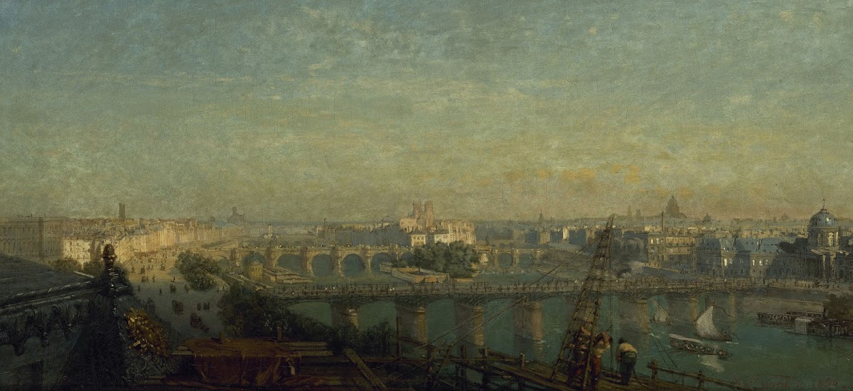 Paris du côté du levant vue prise des toits du Louvre 1856